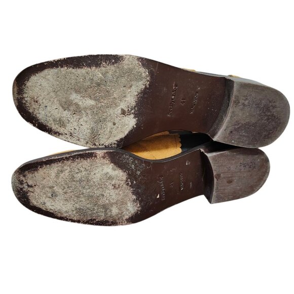 See By Chloe Tan Suede Ankle Boots Women’s Size 41 US 10 Scalloped Trim - Picture 11 of 13